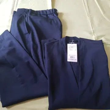 셋업 노카라 자켓 & 팬츠 네이비 키쿠치 타케오