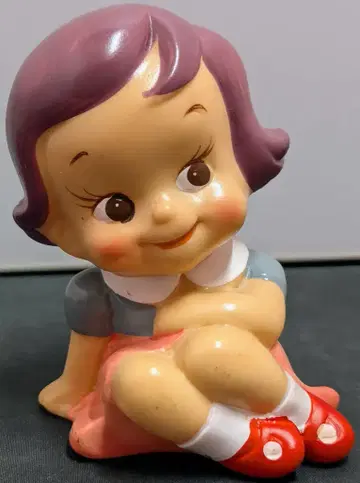 칸긴 소프트 비닐 저금통 노바라짱 앉은 자세/덮개 있음 100mm