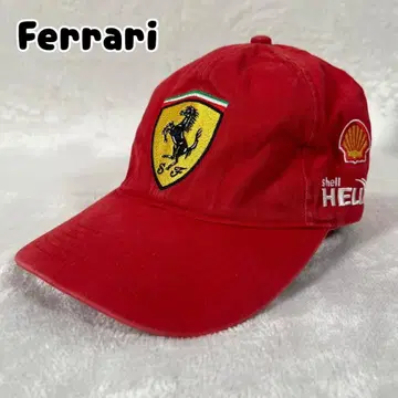 Ferrari 페라리 Shell 레이싱 캡 레드 로고 자수