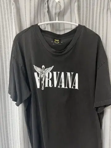 NIRVANA 오버 사이즈 그래픽 티셔츠 M 블랙