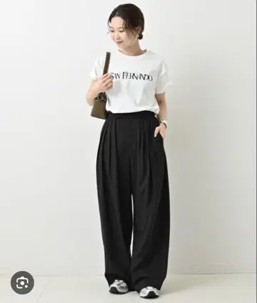 SLOBE IENA 4턱 와이드 팬츠
