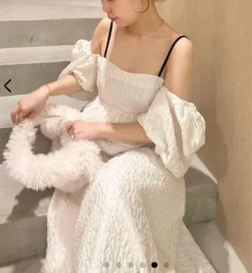 Lily Brown 2WAY 페플럼 자카드 원피스 릴리 브라운