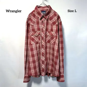 Wrangler 랭글러 웨스턴 셔츠 긴팔 스티치 체크 무늬 L