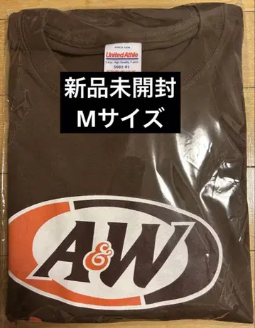 A&W 티셔츠 오키나와 M 사이즈 브라운 매장 구매 미개봉