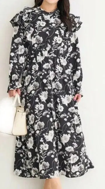 원피스 롱 원피스 꽃무늬 어른