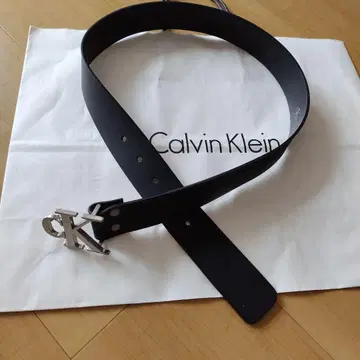 캘빈클라인 블랙 가죽 벨트 CK 로고