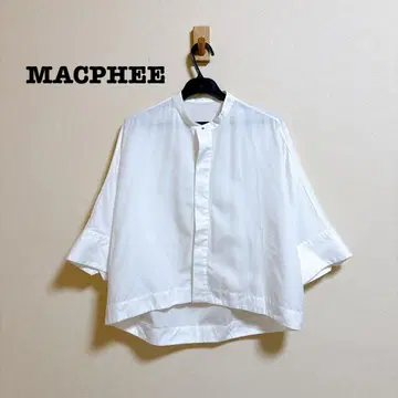 새상품급 MACPHEE 코튼 브로드 하프 슬리브 셔츠 맥피