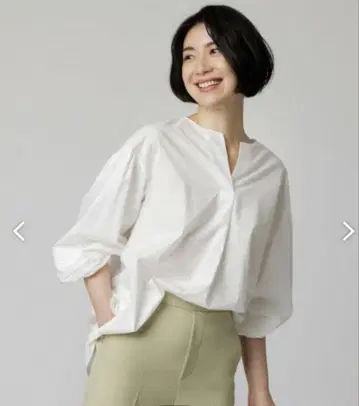 안피로 [발수/발유] 볼륨 슬리브 블라우스