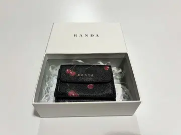 RANDA 체리 프린트 미니 지갑