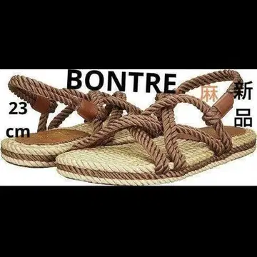 BONTRE 여름 크로스 니트 플랫 샌들 새상품 본트레 린넨 스페인산