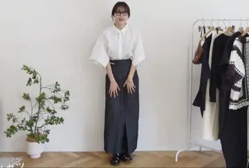 stylemixer 슬릿 벨 슬리브 셔츠 반팔 셔츠 심플 화이트