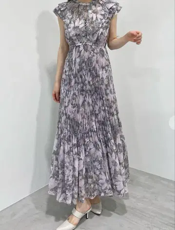 코코딜 선화 플라워 프릴 플리츠 원피스
