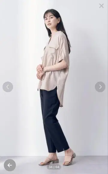 YECCA VECCA 시어 롱 셔츠