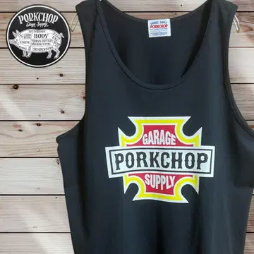 포크찹 차고 용품 BAR&SHIELD TANK TOP 블랙