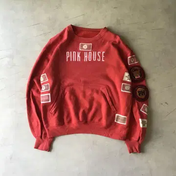 PINK HOUSE 핑크하우스 맨투맨 레드 레드 면100% 고급