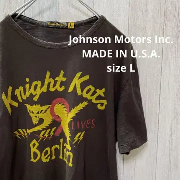 USA제 Johnson Motors Inc. 프린트 티셔츠 L
