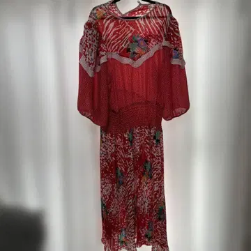 다이앤 프레이즈 빨간색 롱 원피스