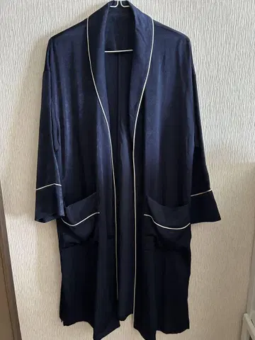 시티 샵 네이비 로브 스타일 가운 코트