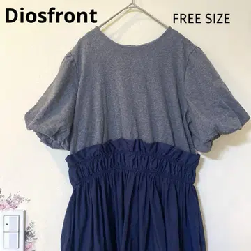 Diosfront 퍼프 슬리브 원피스 프리 사이즈 벌룬 소매