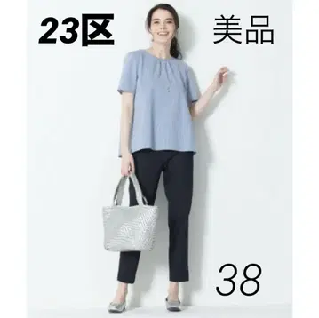 23구 블라우스 시어서커 스트라이프 세탁 가능