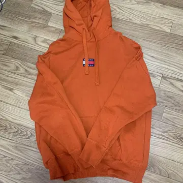 TOMMY JEANS 오렌지 후드티 S