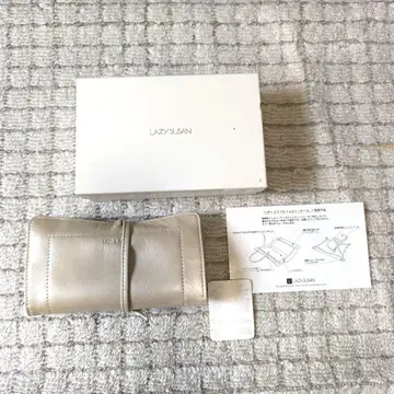 새상품급 LAZY SUSAN 실버 가죽 파우치 여행용 주얼리 케이스