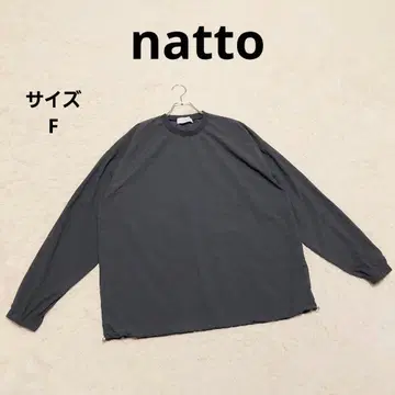 natto 나일론 풀오버 F 다크 그레이 심플 캐주얼 빅 루즈