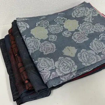 오시마 명주 기모노 순수 실크 5벌 묶음 판매 리메이크 재료 S-1627
