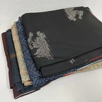 오시마 명주 기모노 순수 실크 5벌 묶음 판매 리메이크 재료 S-1629