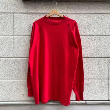 90s USA제 지퍼 디자인 롱 T 긴팔 티셔츠 빨간색 빈티지