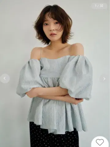 LILY BROWN 3way 자카드 페플럼 뷔스티에