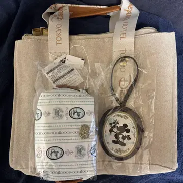 미사용 디즈니랜드 호텔 투숙객 한정판 토트백 코인 케이스 파우치
