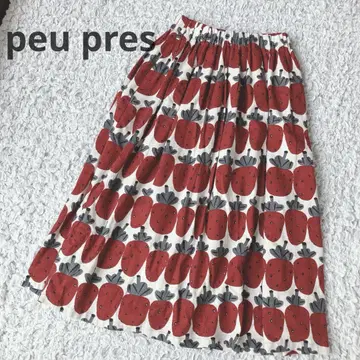 미사용 peu pres 딸기 보더 개더 스커트