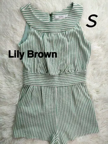 LILY BROWN 릴리 브라운 보더 그린 올인원 S 사이즈