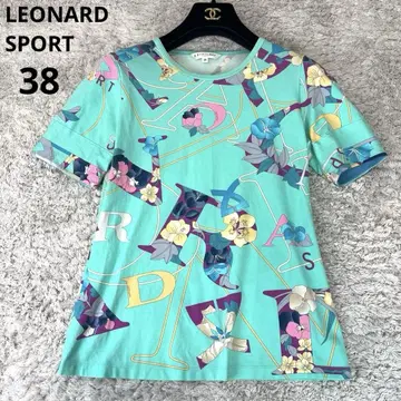 LEONARD SPORT 레오나르 스포츠 티셔츠 스카이블루 38 로고