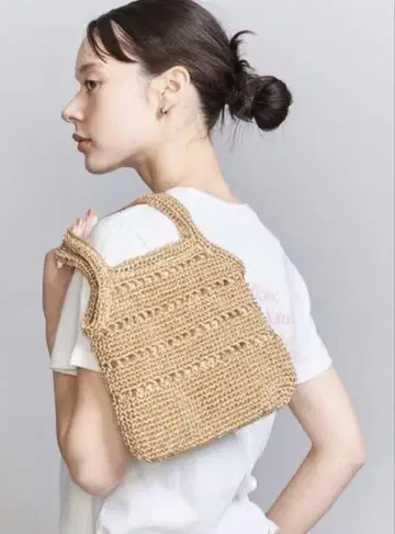 유나이티드 애로우즈 메탈릭 코드 미니 토트백