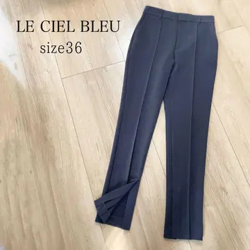 LE CIEL BLEU 슬릿 36 센터 프레스 슬랙스