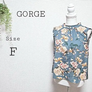 GORGE 꽃무늬 슬리브리스 상의 F