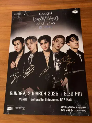 LYKN ASIA TOUR IN TOKYO 사인 포함 포스터