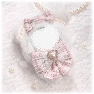 봉제 의류 10cm~11cm 핑크 트위드