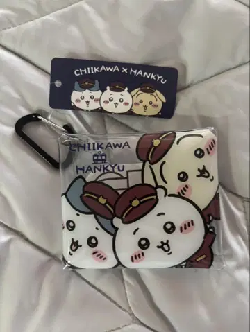 치이카와 (먼작귀) 한큐 기차 카라비너가 달린 클리어 멀티 케이스 SS