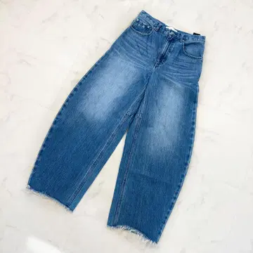 Woadblue BARREL DENIM 23 파랑 와이드 팬츠 컷오프 1