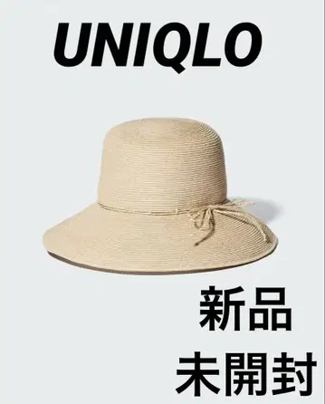 유니클로 UV 차단 브레이드 햇 BEIGE
