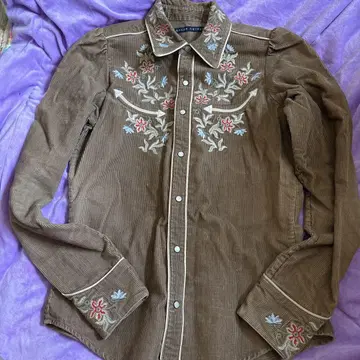 Ralph Lauren 자수 코듀로이 셔츠 9