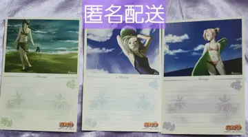 NARUTO 메가 하우스 프리미엄 히로인 엽서 3장