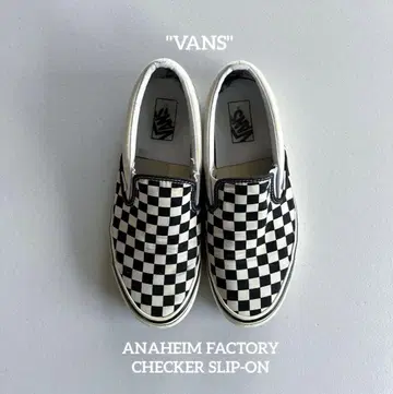 "VANS" ANAHEIM FACTORY CHECKER SLIP-ON