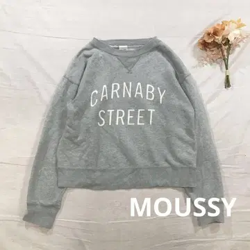 MOUSSY 마우지 프린트 쭈리 맨투맨 긴팔 풀오버 트레이닝복 그레이 F