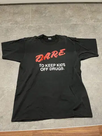 D.A.R.E. 티셔츠 L 사이즈 싱글 스티치 USA