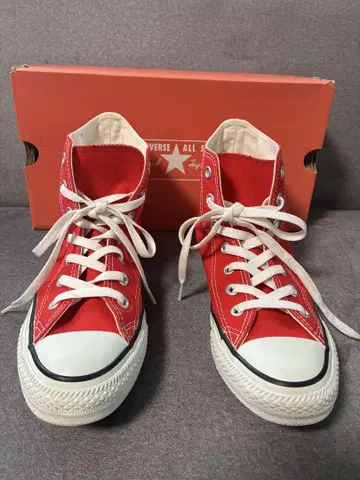 컨버스 ALLSTAR 스니커즈 하이컷 빨간색 24.5cm