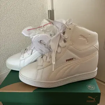 미사용 PUMA 바스켓 팁토 24.5 화이트